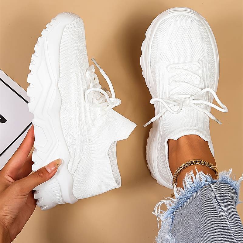 Noelle | Women's Orthopedic Lace-Up Platform Sneakers