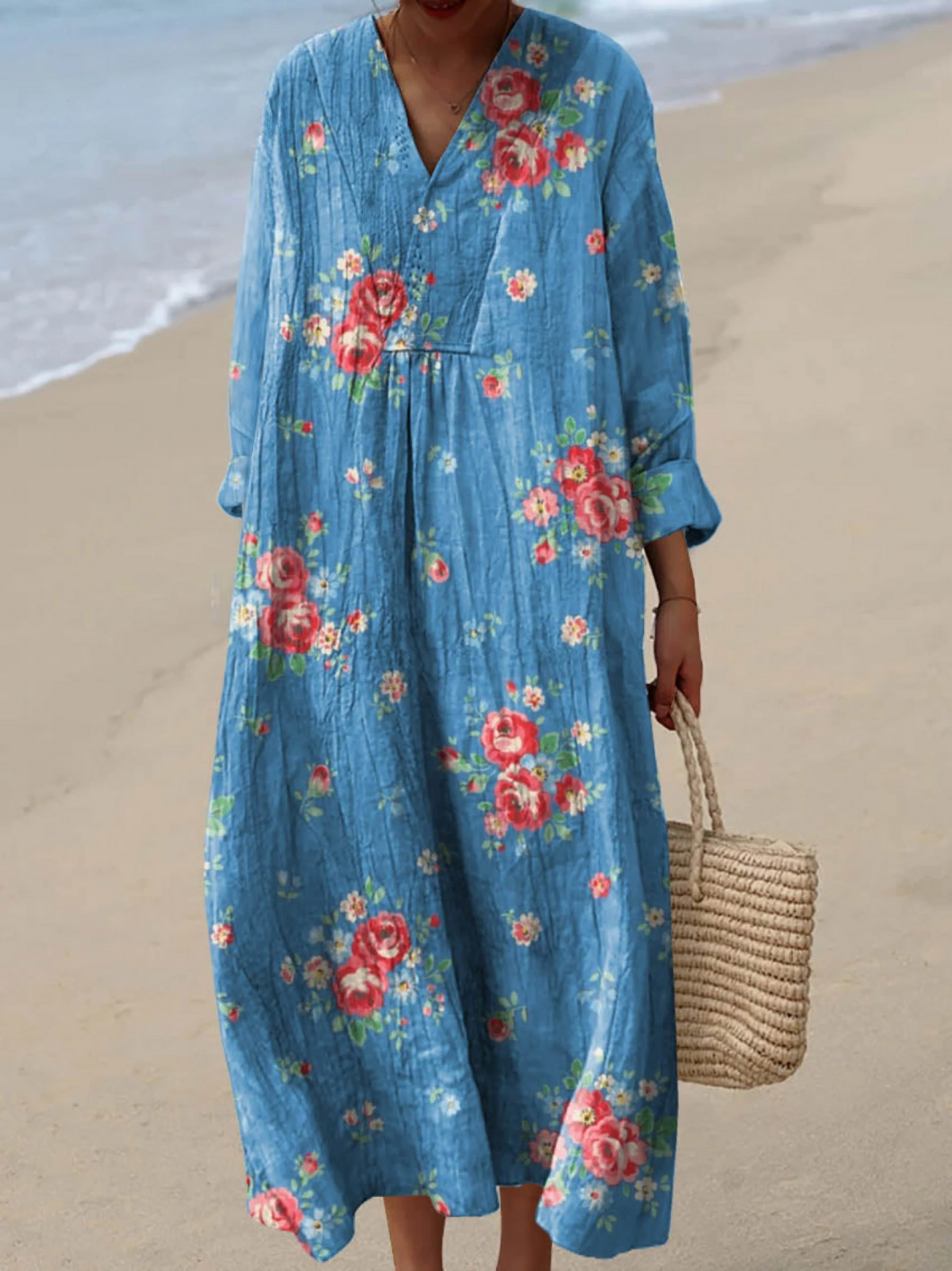 Theodora | Vintage Lovely Floral Pattern Art Dress