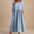 Daisy | Classic Round Neck Flattering Dress