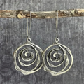 Mindy | Elegant Twisted Silver Earrings