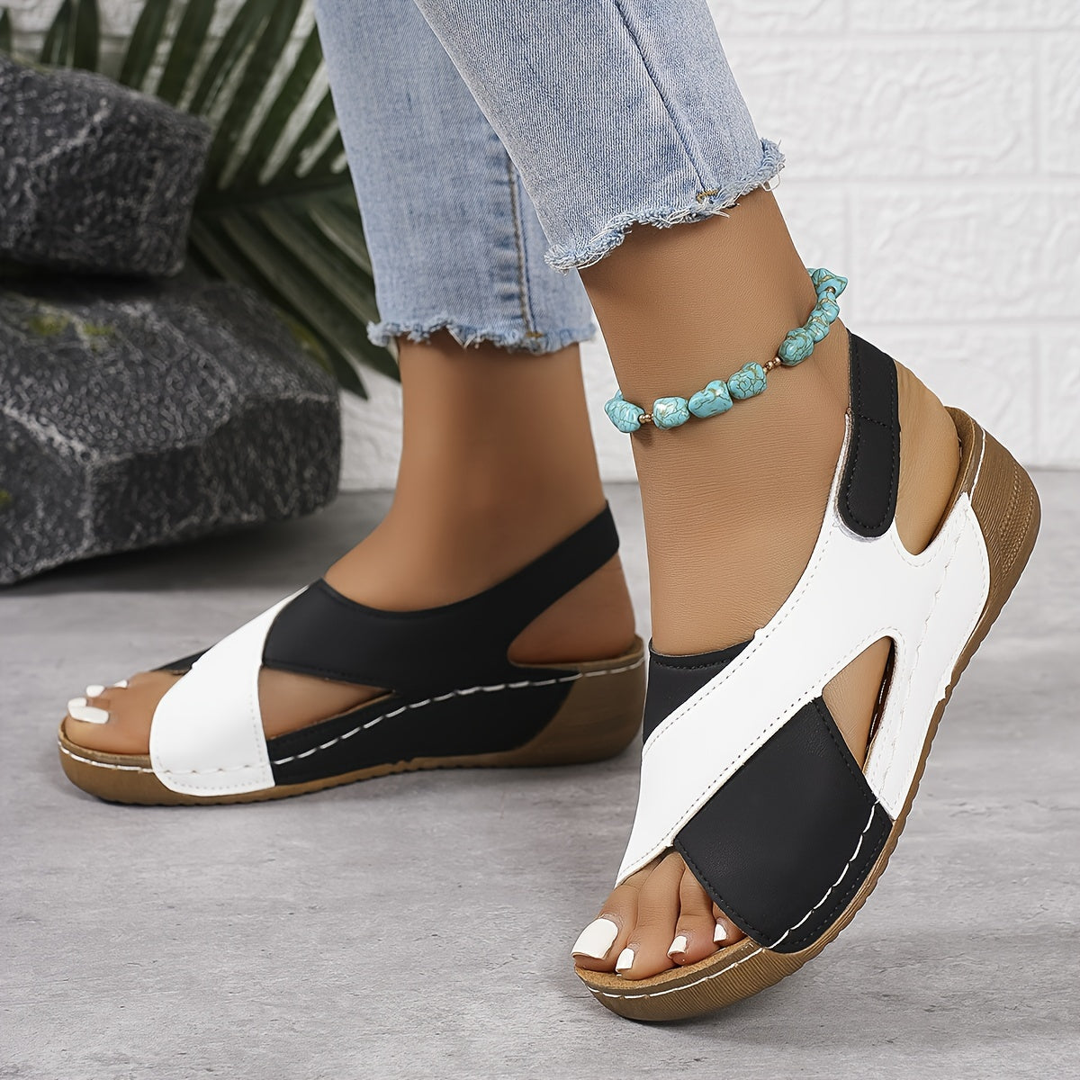 Aveline | Women's Orthopedic Colour Block Wedge Heels