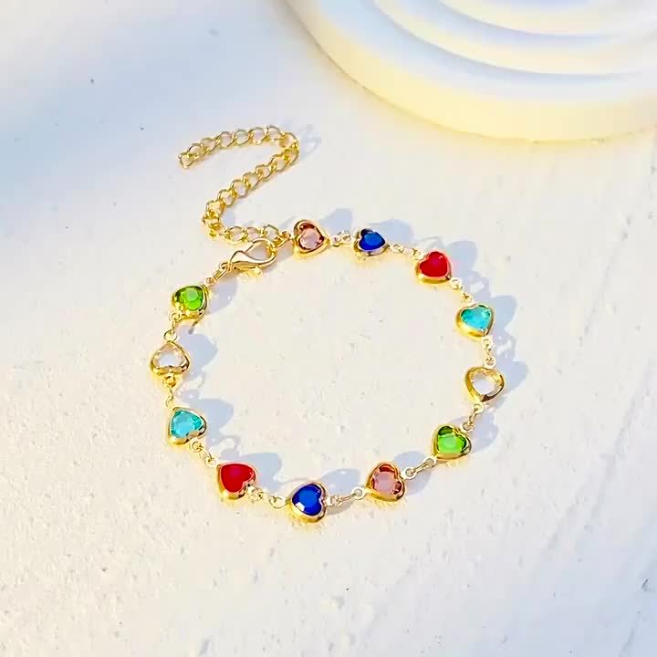 Gail | Stylish Multicolor Heart Shape Bracelet