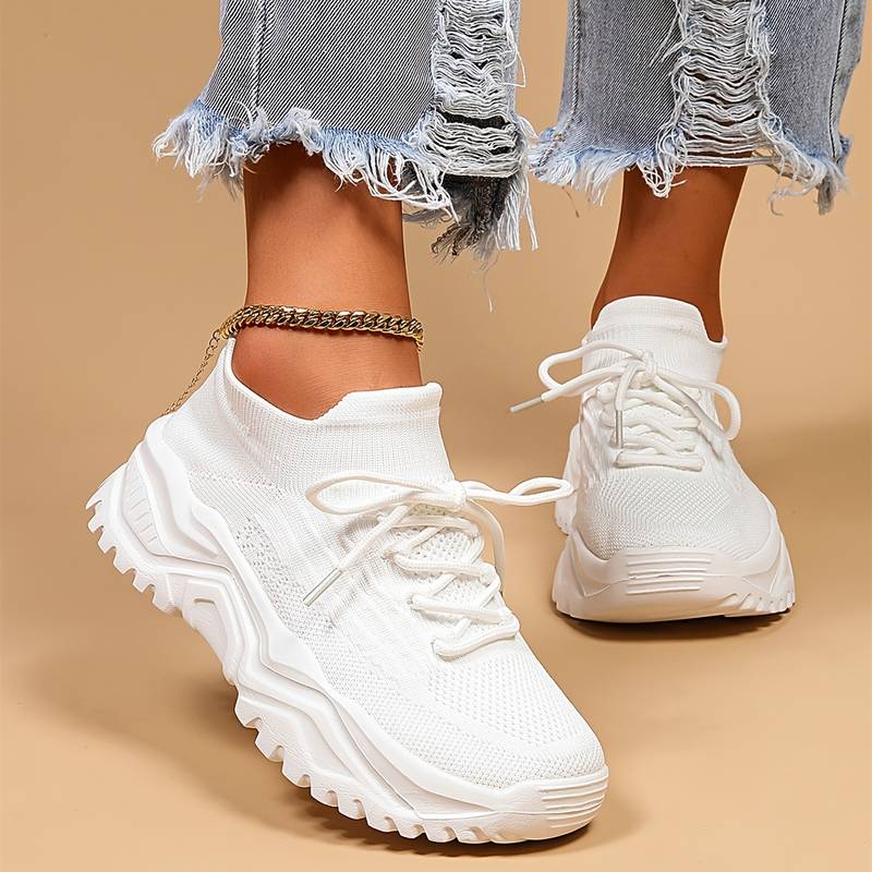 Noelle | Women's Orthopedic Lace-Up Platform Sneakers