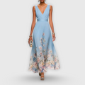 Colleen | Elegant Sleeveless Floral Dress