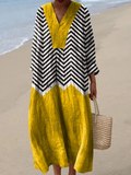 Eloise | Elegant Geometric Art Print Dress