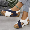 Tessa | Women's Color Block Slingback Wedge Sandals
