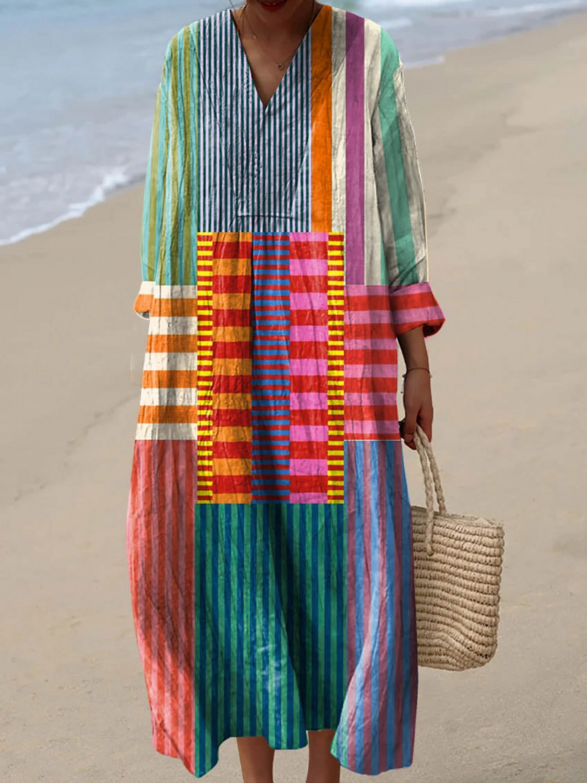 Ophelia | Vintage Geometric Pattern Dress