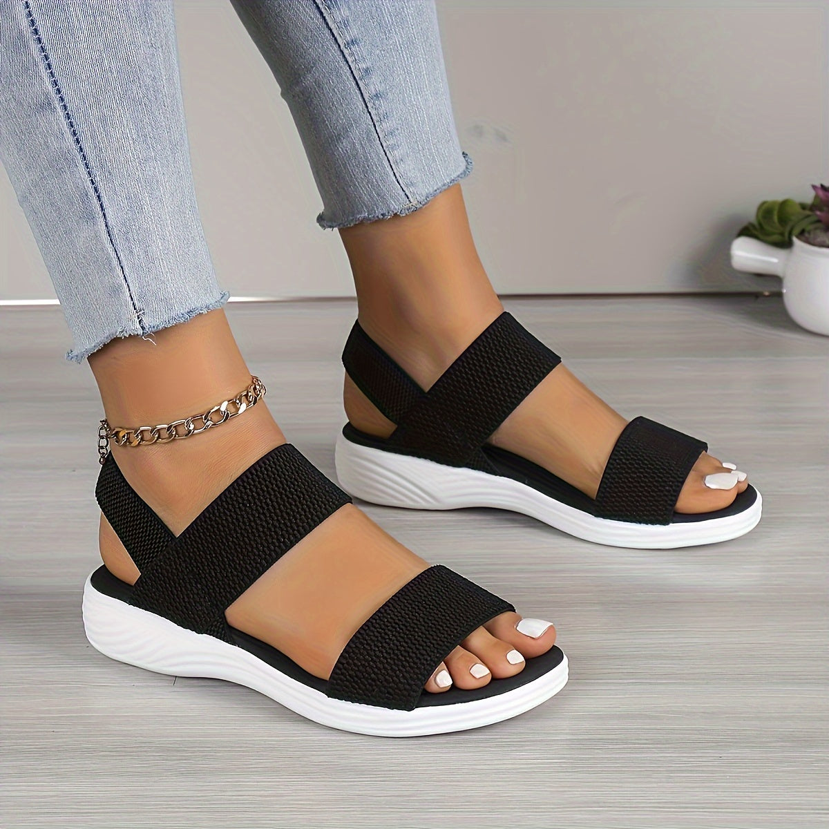 Ayla | Women's Adjustable Strap Orthopedic Flat Sandals