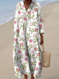 Adelaide | Elegant Rose Flower Art Print Dress