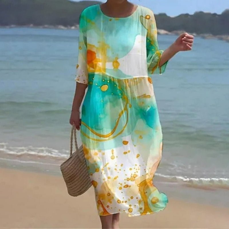 Scarlett | Elegant Sunset Flower Dress