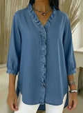 Paula | Stylish Ruffle Mid Sleeve Blouse