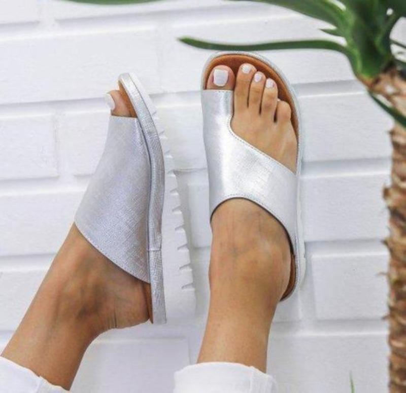 Elena | Women's Orthopedic Cross Strap Slide Sandals