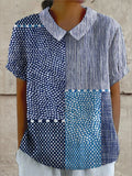 Victoria | Elegant Patchwork Art Shirt