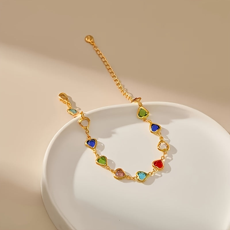 Gail | Stylish Multicolor Heart Shape Bracelet