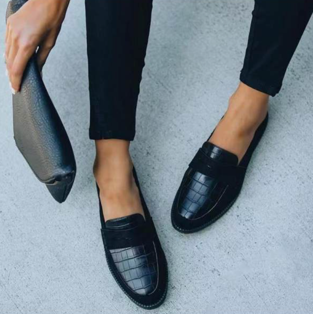Blair | Women's Croc Texture Slip-On Orthopedic Loafers