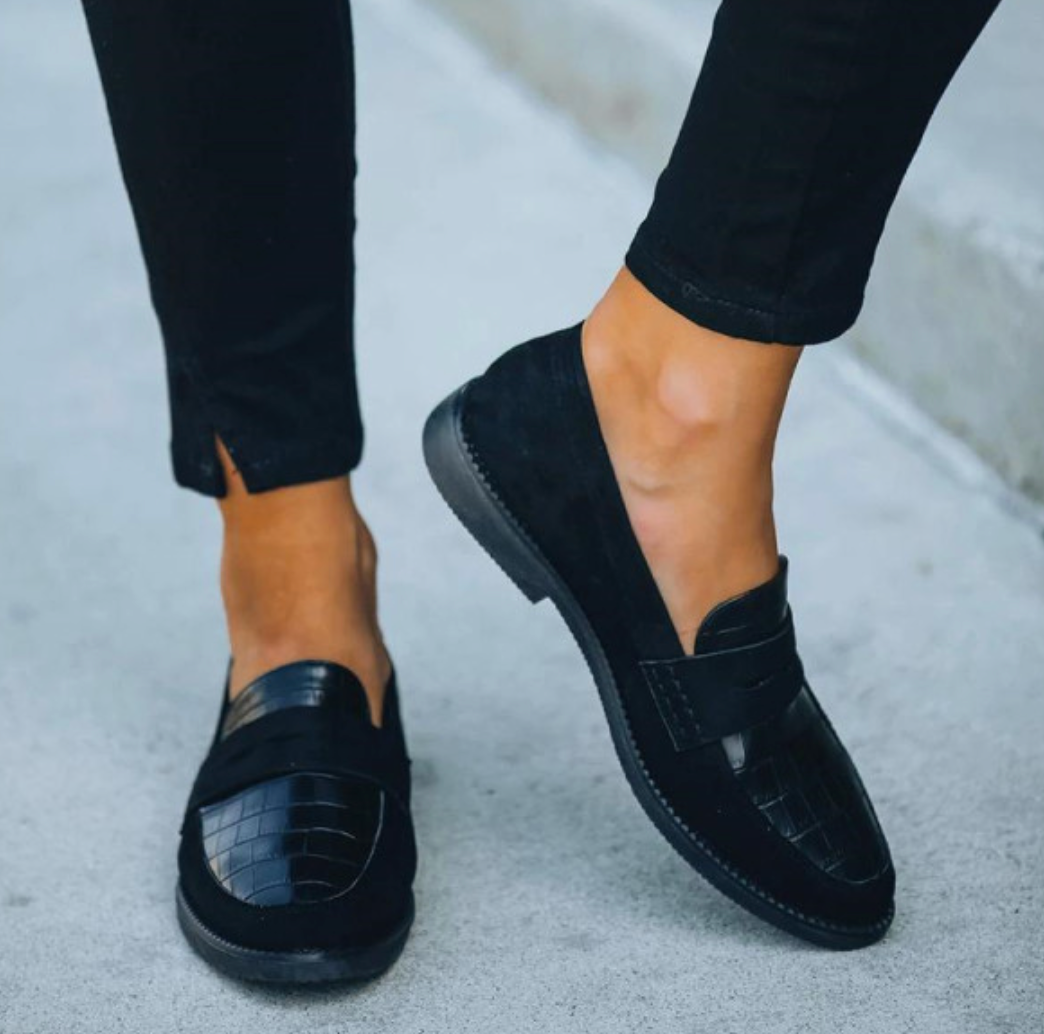 Blair | Women's Croc Texture Slip-On Orthopedic Loafers