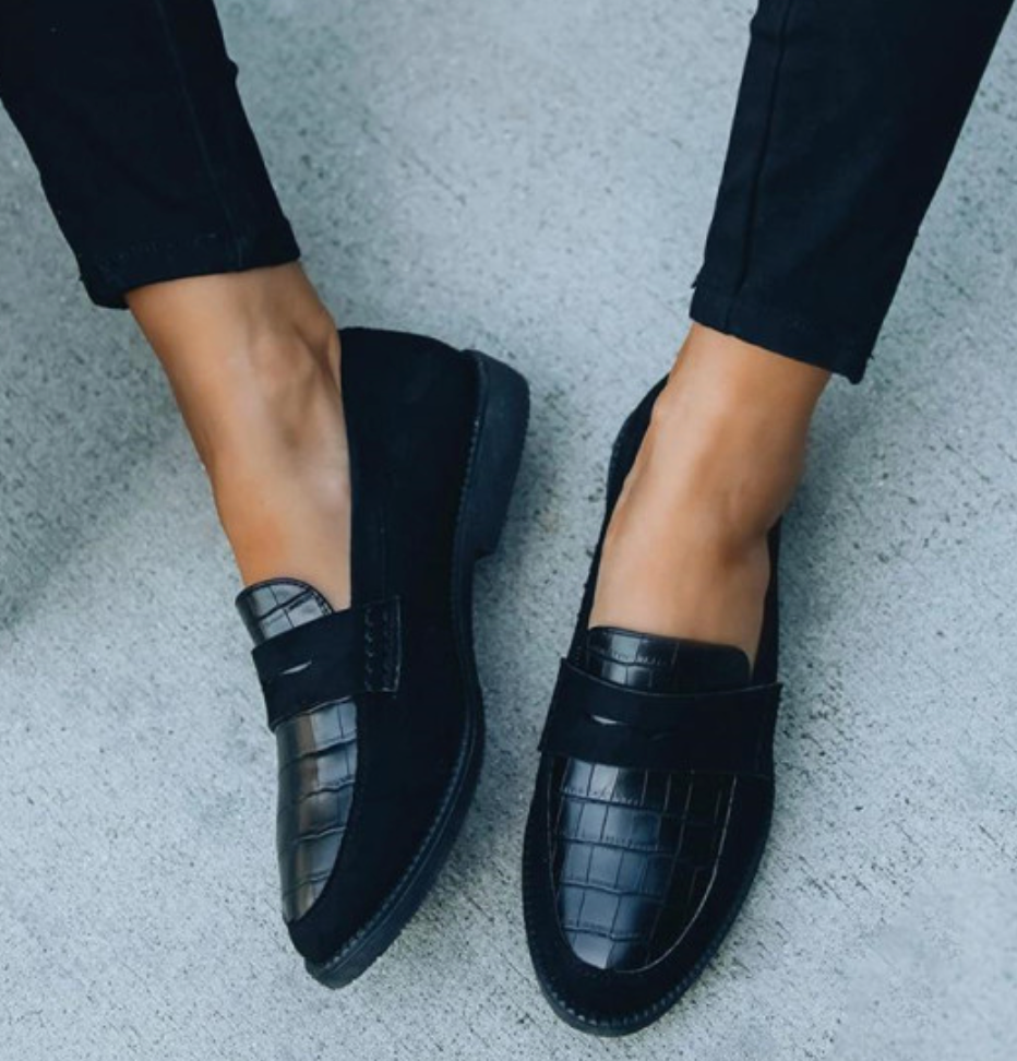 Blair | Women's Croc Texture Slip-On Orthopedic Loafers