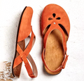 Zara | Women's Cutout Closed Toe Buckle Strap Sandals