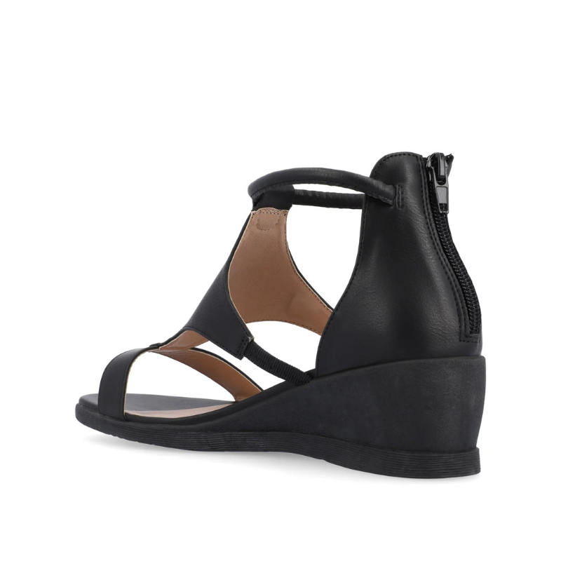 Petra | Women's T-Strap Wedge Heel Sandals
