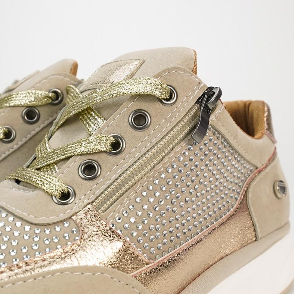 Harper | Women's Glitter Platform Lace-Up Sneakers