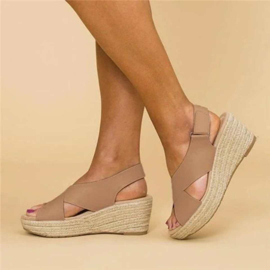 Zoe | Women's Cross Strap Orthopedic Wedge Sandals