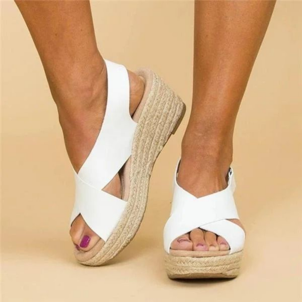 Zoe | Women's Cross Strap Orthopedic Wedge Sandals