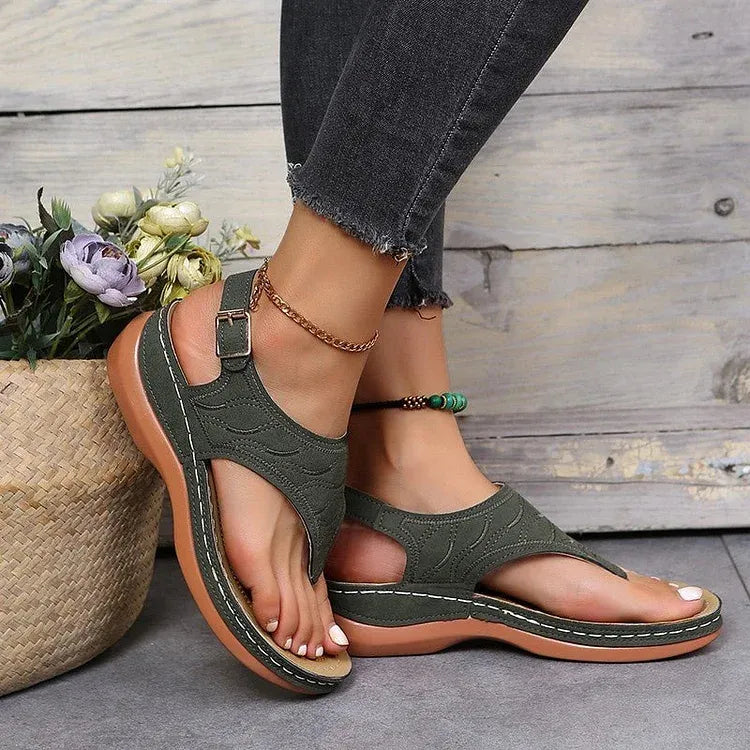 Mila | Women's Open Toe Slingback Flat Sandals