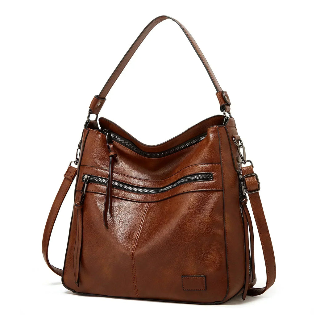 Selena | Classic Retro Zipper Shoulder Bag