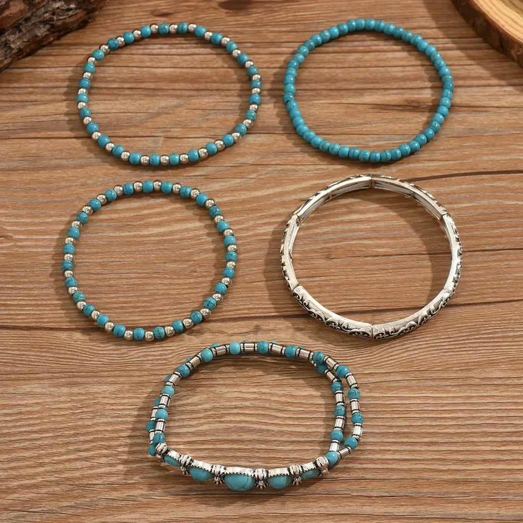 Pauline | Stylish Boho Turquoise Beads Bracelets