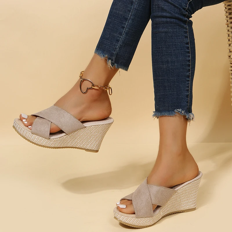 Freya | Women's Cross Strap Platform Sandals