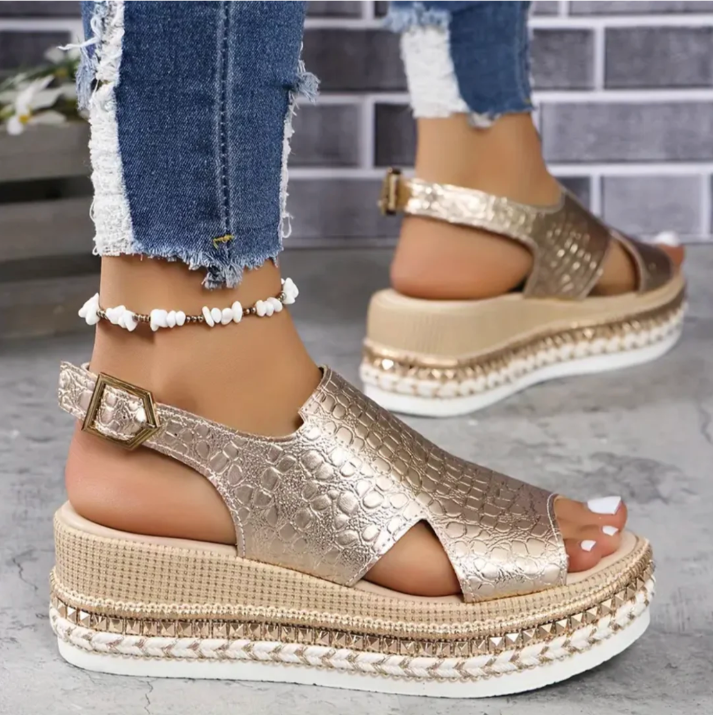 Velmira | Women's Orthopedic Slingback Wedge Heel Sandals