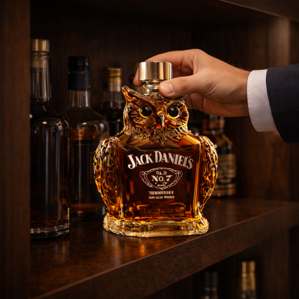 Lance | Whisky Bottle Owl Design