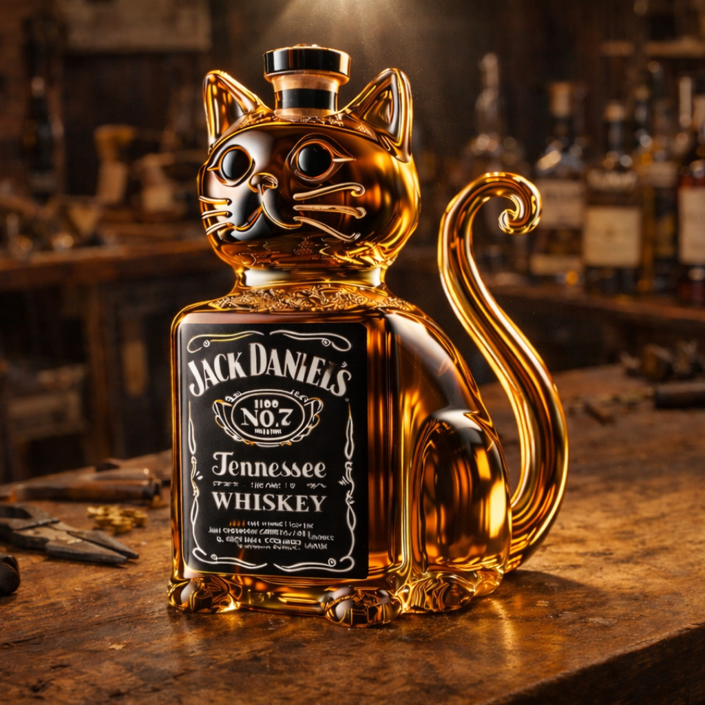 Randy | Whisky Bottle Cat Design