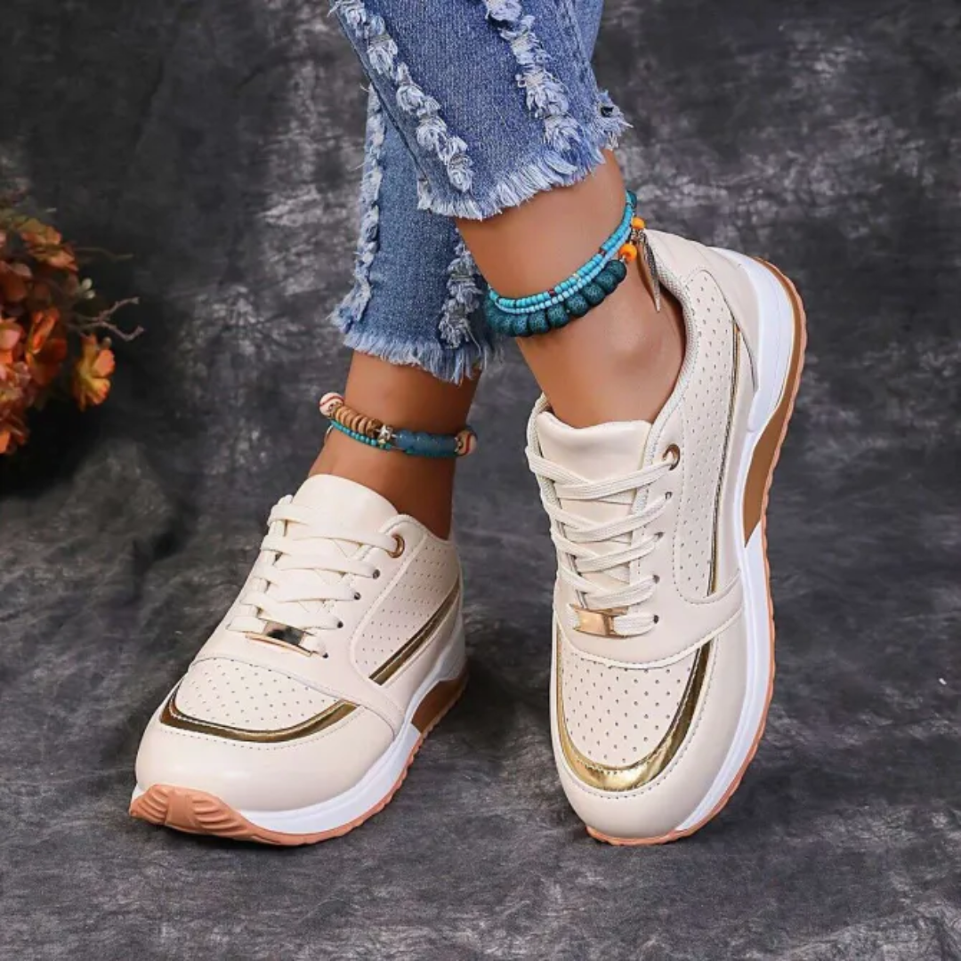 Nina | Women's Perforated Platform Style Sneakers