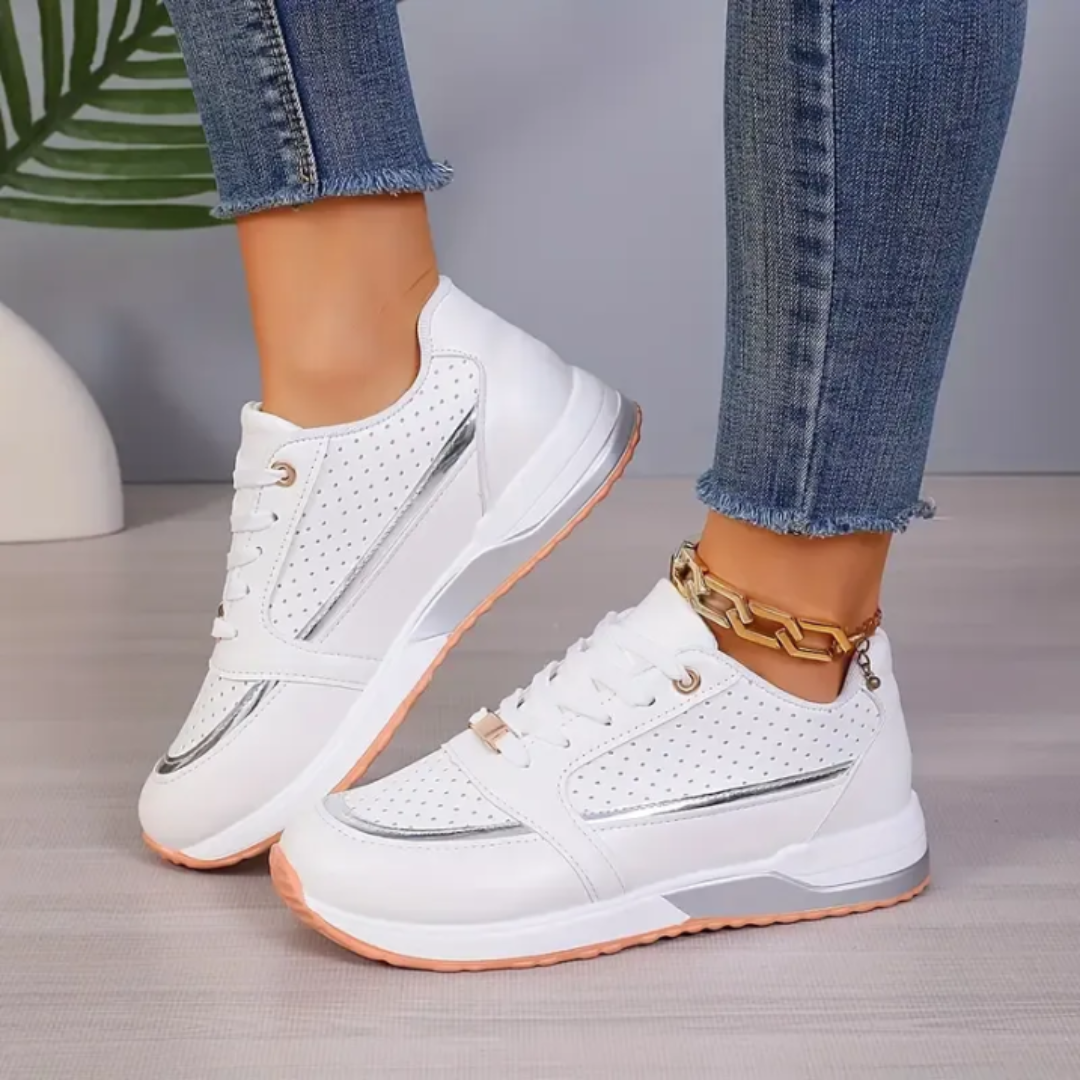 Mira | Women's Perforated Platform Casual Sneakers