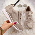 Harper | Women's Glitter Platform Lace-Up Sneakers