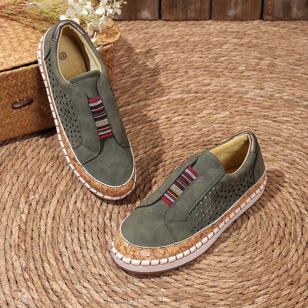 Sadie | Women's Perforated Slip-On Loafers