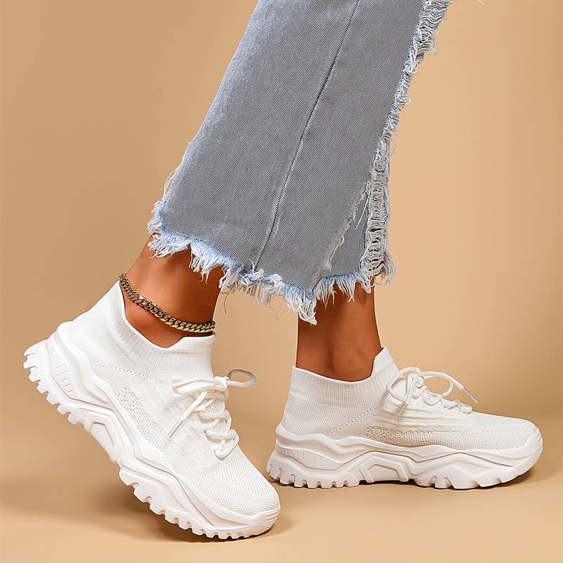 Noelle | Women's Orthopedic Lace-Up Platform Sneakers