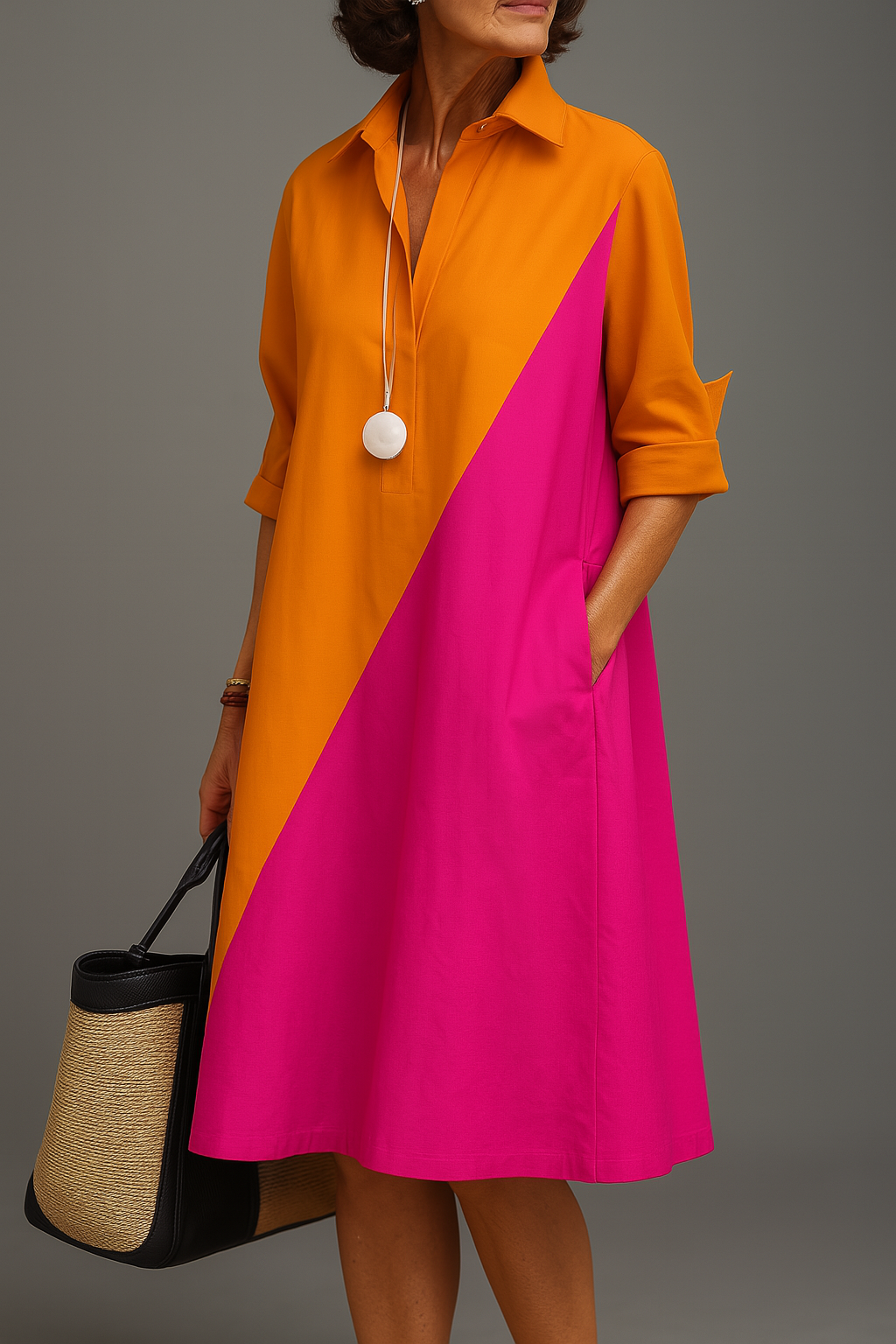 Kayla | Comfortable Long Sleeve Midi Dress