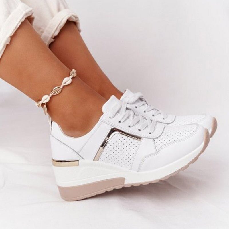 Sophie | Women's Orthopedic Lace-Up Wedge Sneakers