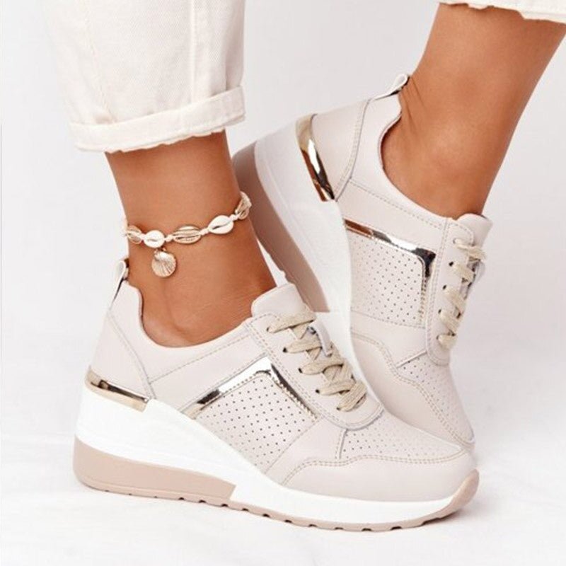 Sophie | Women's Orthopedic Lace-Up Wedge Sneakers