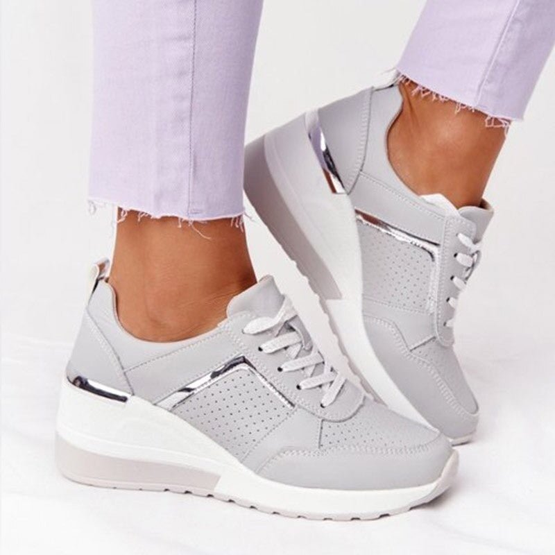 Sophie | Women's Orthopedic Lace-Up Wedge Sneakers