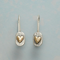 Joelle | Gold and Silver Heart Earrings