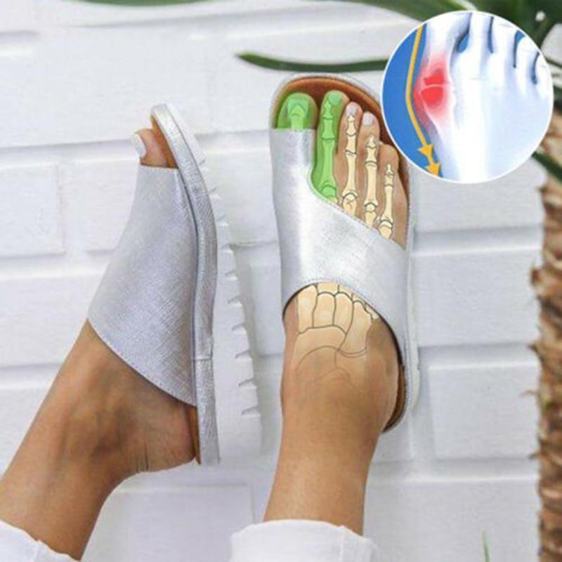 Elena | Women's Orthopedic Cross Strap Slide Sandals